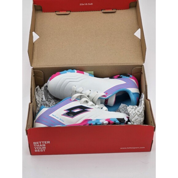 Lotto Roma 500 Girls Soccer Turf Cleats 12K White/Pink - Picture 3 of 4